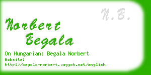 norbert begala business card